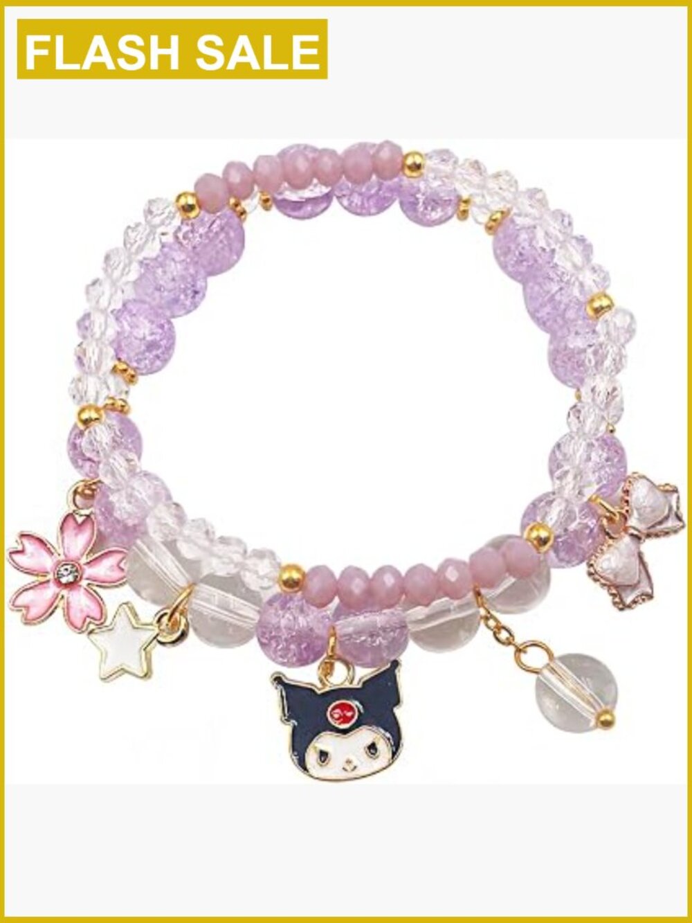 Set of 3 Crystal Beaded Stretch Bracelets BFF Friendship Christmas Stocking